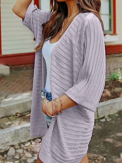 Striped Open Front Knit Cardigan - Charming Charlie