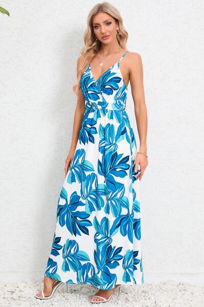 Printed Surplice Maxi Cami Dress - Charming Charlie