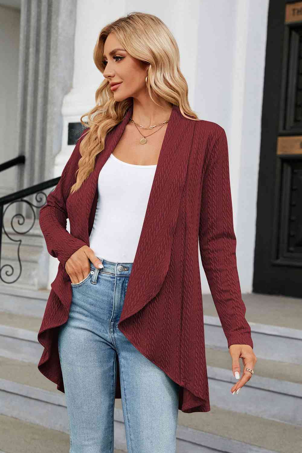 Open Front Long Sleeve Cardigan - Charming Charlie