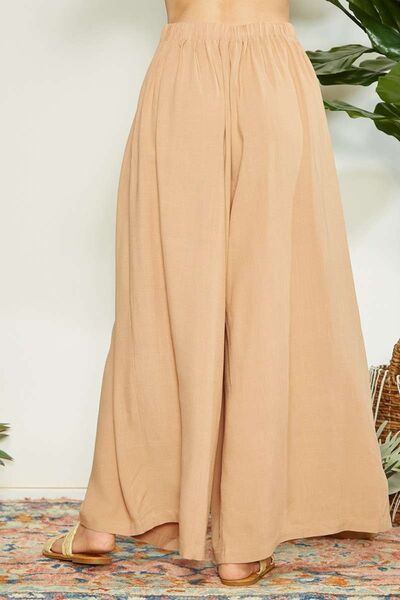 Mittoshop Wrap Pleating Detail Wide Leg Pants - Charming Charlie