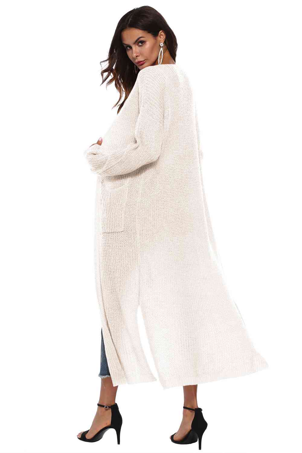 Long Sleeve Open Front Buttoned Cardigan - Charming Charlie