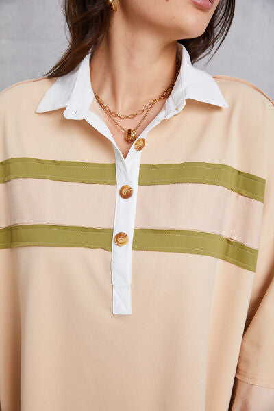 Half Button Handkerchief Hem Dress - Charming Charlie