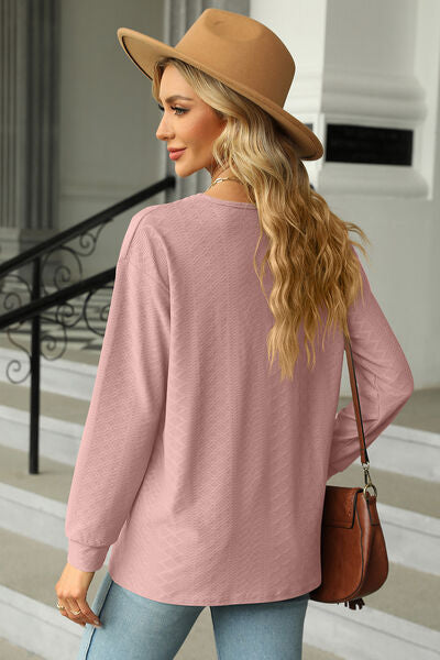 V-Neck Long Sleeve T-Shirt - Charming Charlie