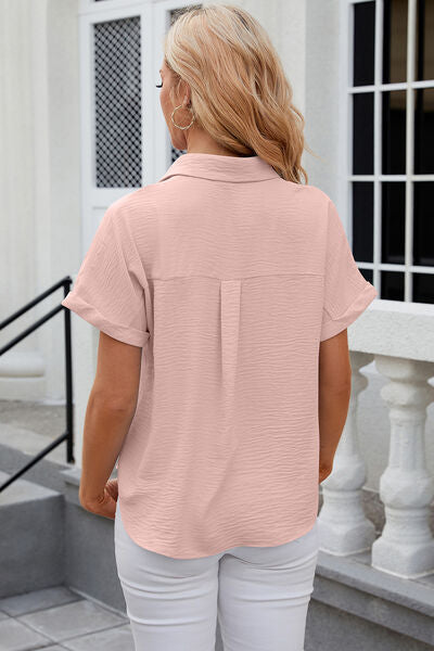 Button Up Short Sleeve Shirt - Charming Charlie