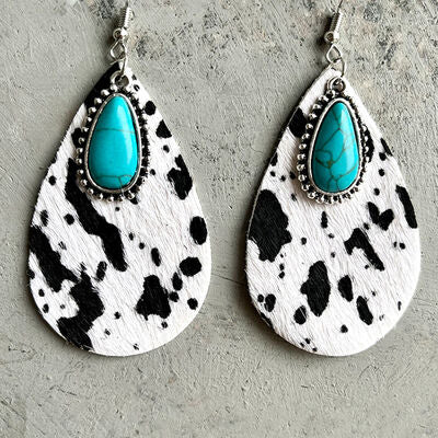 Artificial Turquoise Teardrop Earrings - Charming Charlie