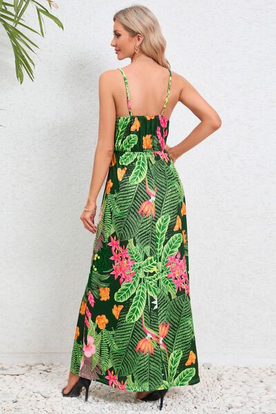 Printed Surplice Maxi Cami Dress - Charming Charlie