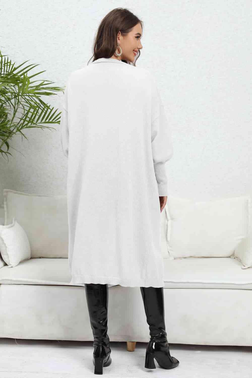 Open Front Dropped Shoulder Cardigan - Charming Charlie