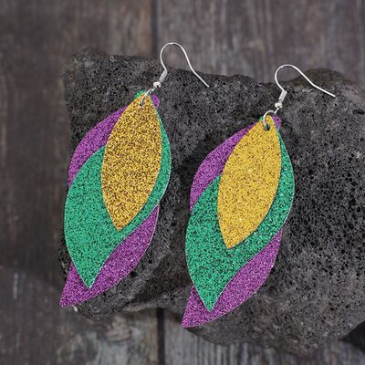 PU Leather Leaf Dangle Earrings - Charming Charlie
