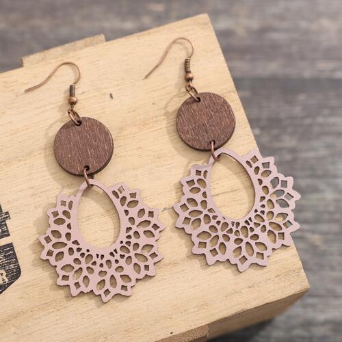 Geometric Cutout Dangle Earrings - Charming Charlie