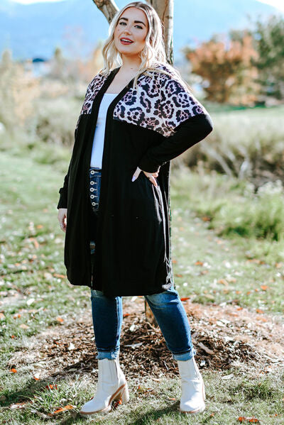 Plus Size Open Front Dropped Shoulder Cardigan - Charming Charlie