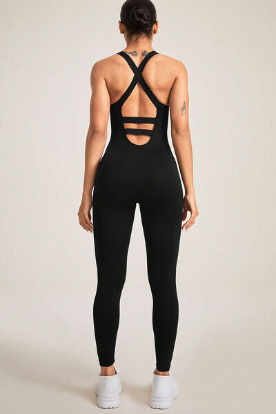 Crisscross Wide Strap Jumpsuit - Charming Charlie