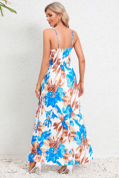 Printed Surplice Maxi Cami Dress - Charming Charlie