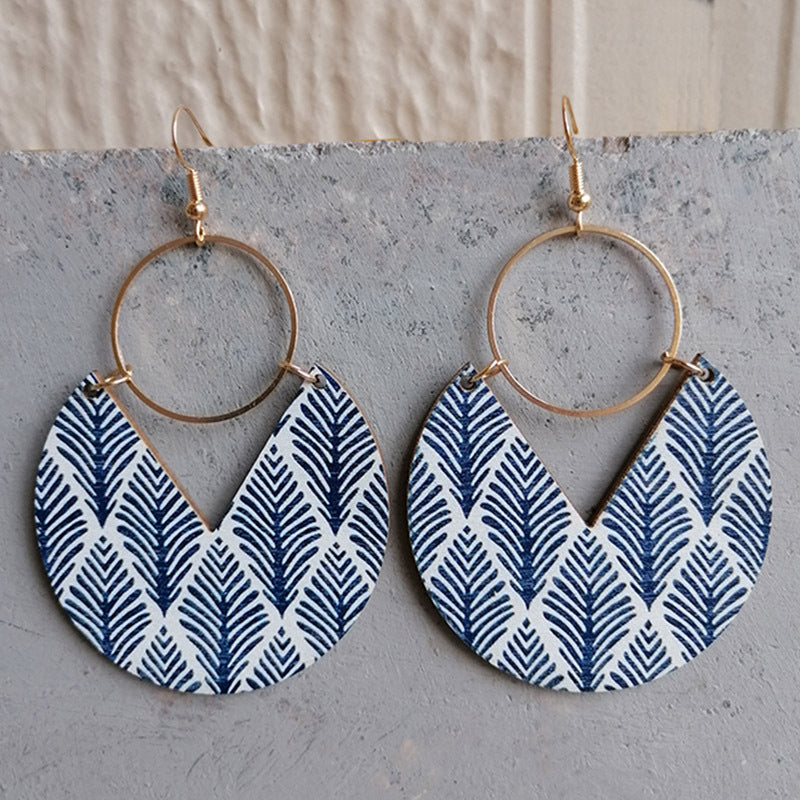Ms.Pac-Man Shape Wooden Dangle Earrings - Charming Charlie