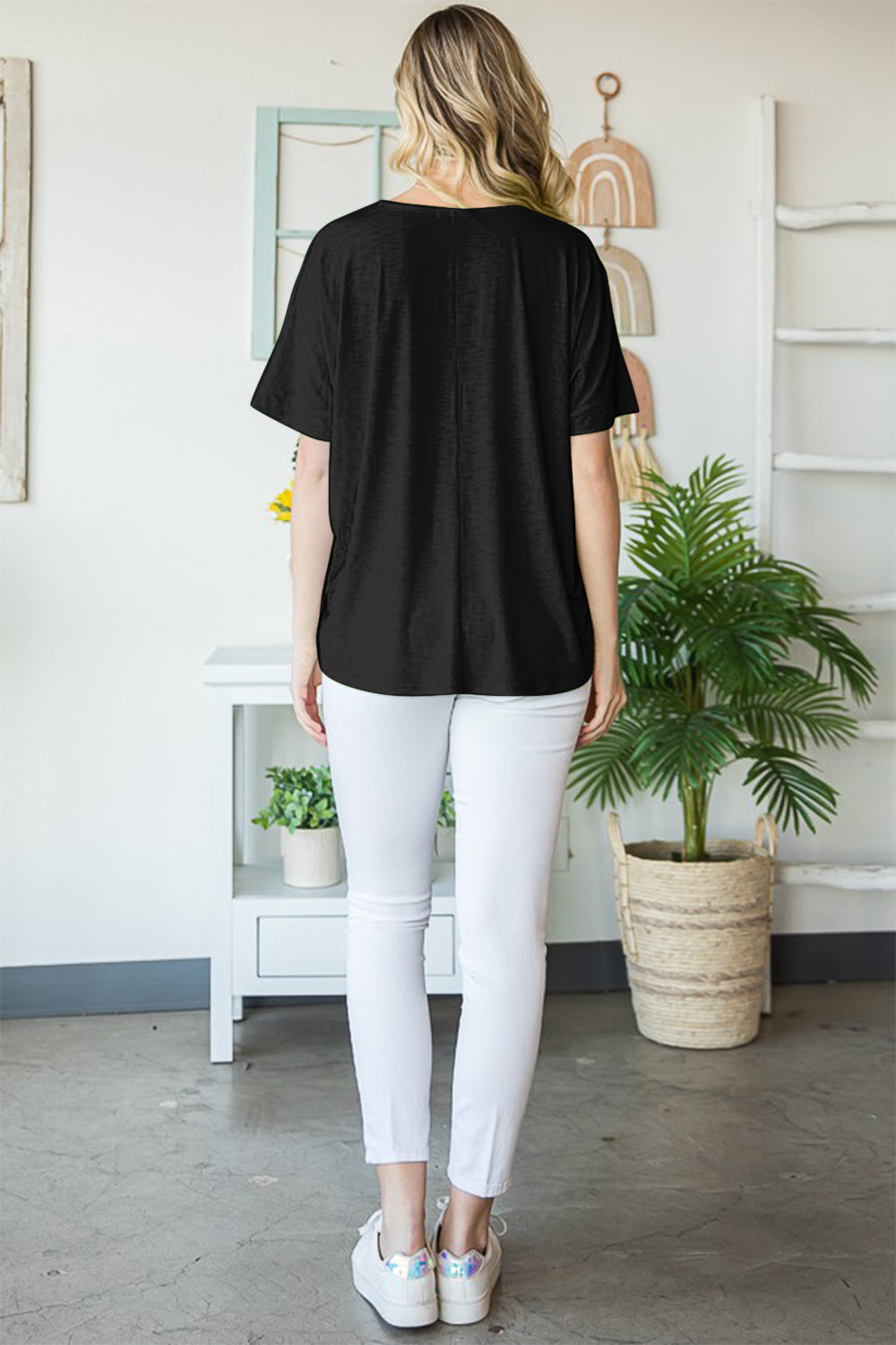 Heimish Full Size V-Neck Short Sleeve T-Shirt - Charming Charlie