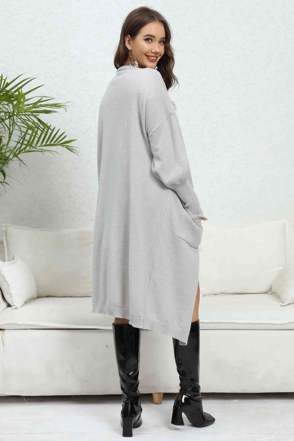 Open Front Dropped Shoulder Cardigan - Charming Charlie