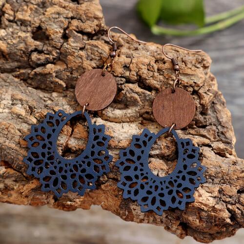 Geometric Cutout Dangle Earrings - Charming Charlie
