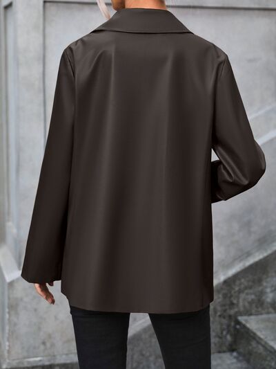 Pocketed Button Up Collared Neck Blazer - Charming Charlie