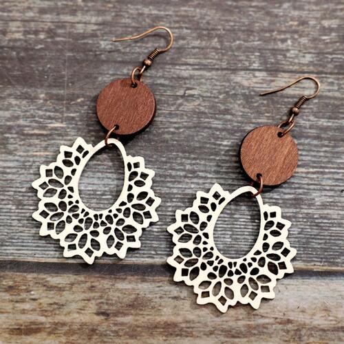 Geometric Cutout Dangle Earrings - Charming Charlie