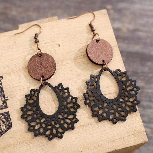 Geometric Cutout Dangle Earrings - Charming Charlie