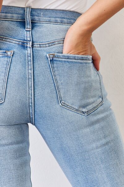 Kancan Full Size Mid Rise Y2K Slit Bootcut Jeans - Charming Charlie