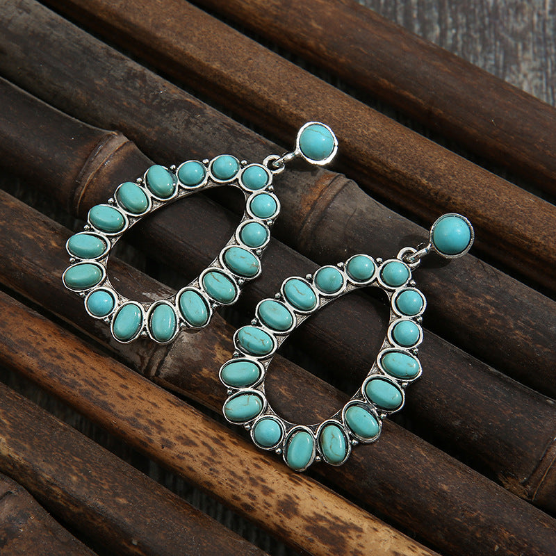 Artificial Turquoise Earrings - Charming Charlie