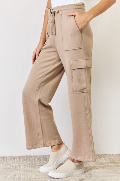 RISEN High Waist Cargo Wide Leg Pants - Charming Charlie