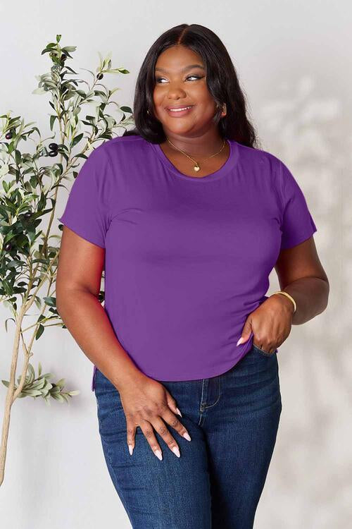 Basic Bae Full Size Round Neck Short Sleeve T-Shirt - Charming Charlie