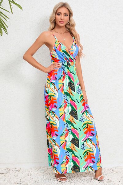 Printed Surplice Maxi Cami Dress - Charming Charlie