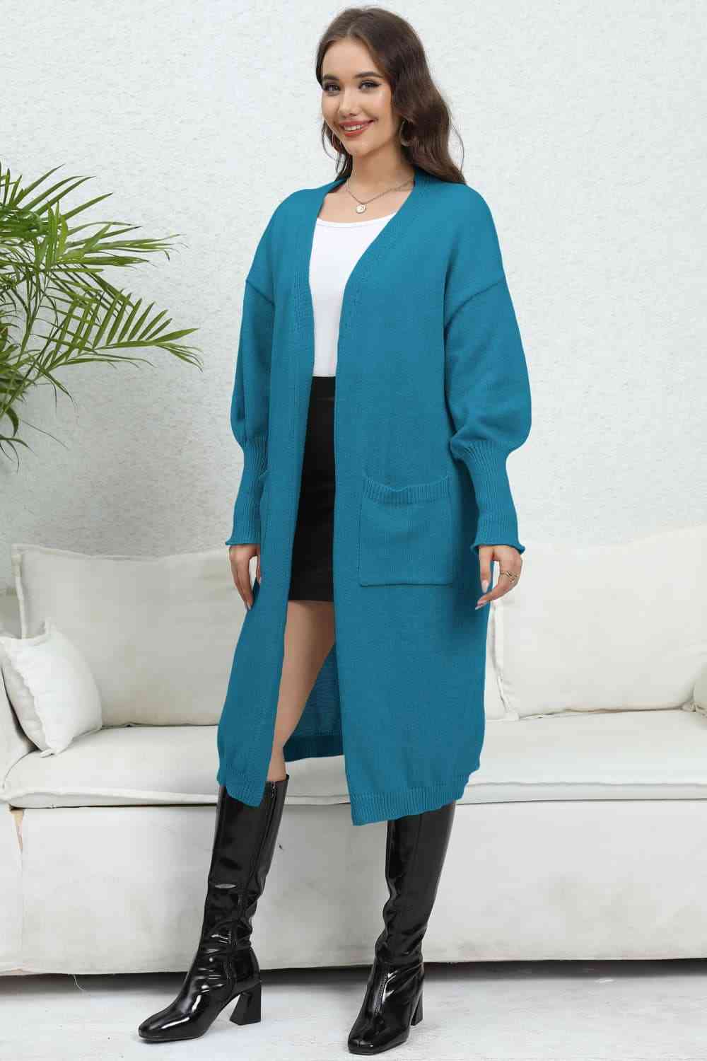 Open Front Dropped Shoulder Cardigan - Charming Charlie