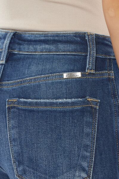 Kancan Raw Hem High Waist Cropped Jeans - Charming Charlie