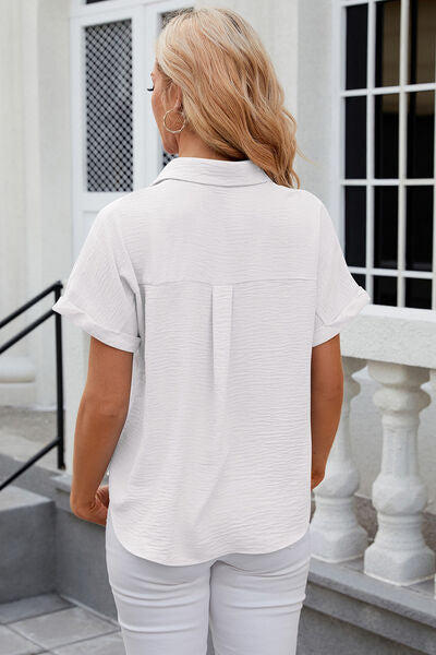 Button Up Short Sleeve Shirt - Charming Charlie