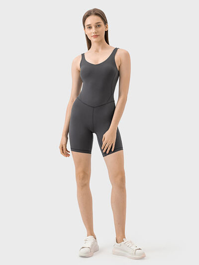Wide Strap Active Romper - Charming Charlie