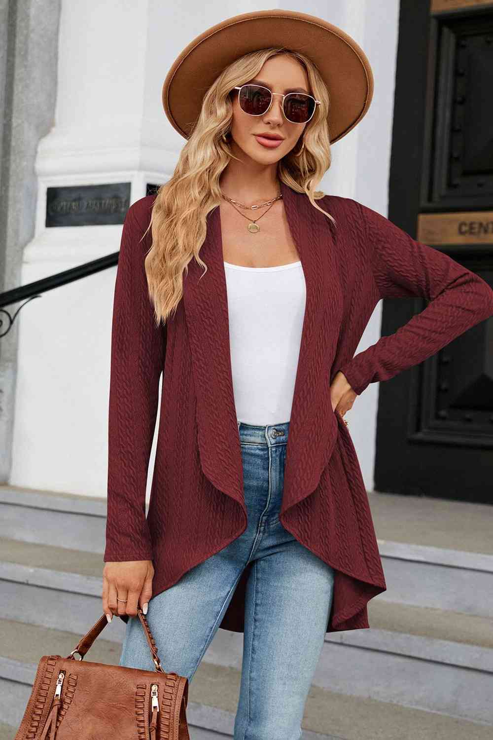 Open Front Long Sleeve Cardigan - Charming Charlie