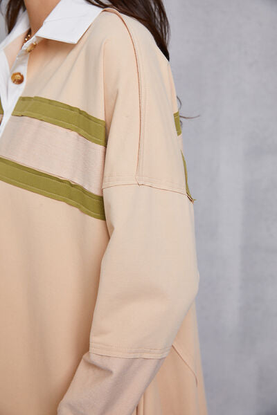 Half Button Handkerchief Hem Dress - Charming Charlie