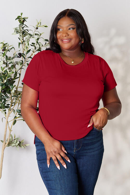 Basic Bae Full Size Round Neck Short Sleeve T-Shirt - Charming Charlie