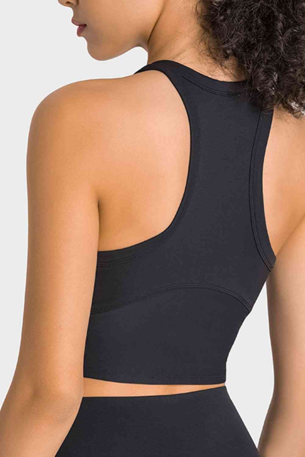 Racerback Cropped Sports Tank - Charming Charlie