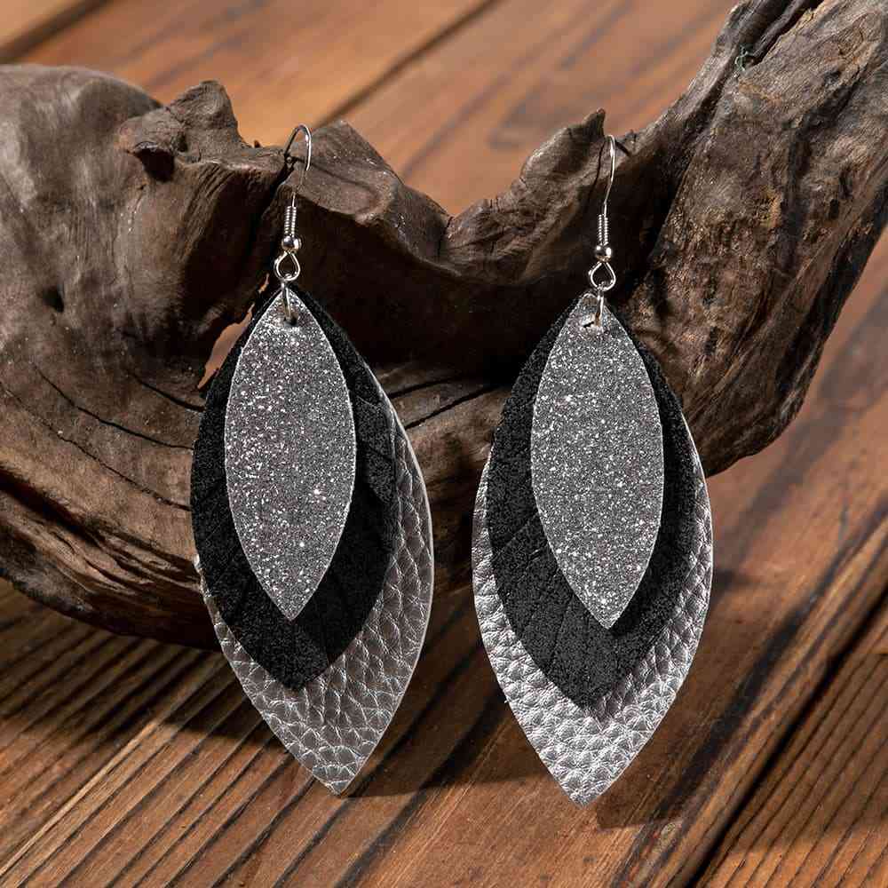 PU Leather Drop Earrings - Charming Charlie