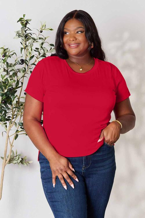Basic Bae Full Size Round Neck Short Sleeve T-Shirt - Charming Charlie