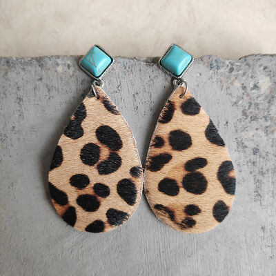 Artificial Turquoise Teardrop Earrings - Charming Charlie