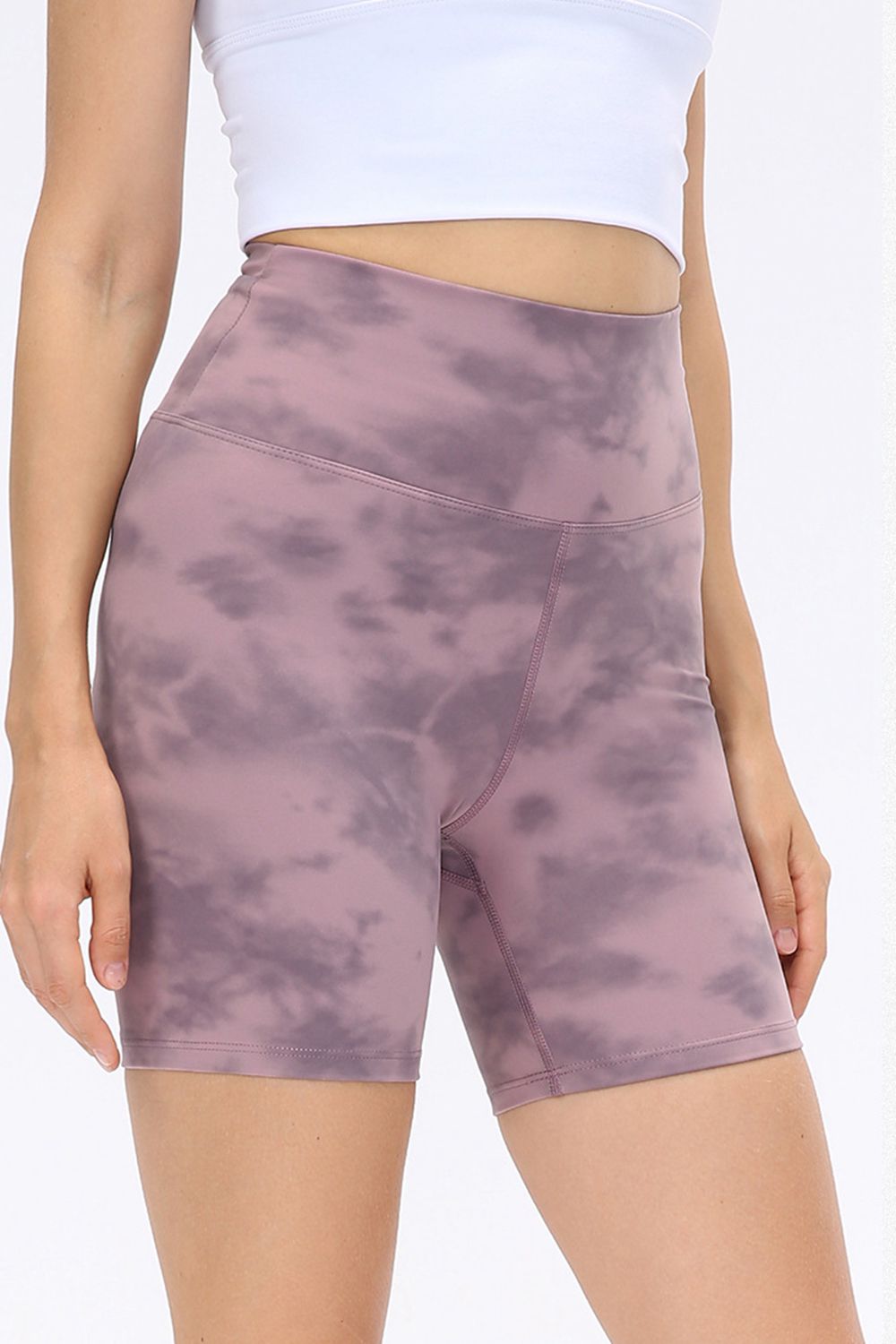 Wide Waistband Sports Shorts - Charming Charlie