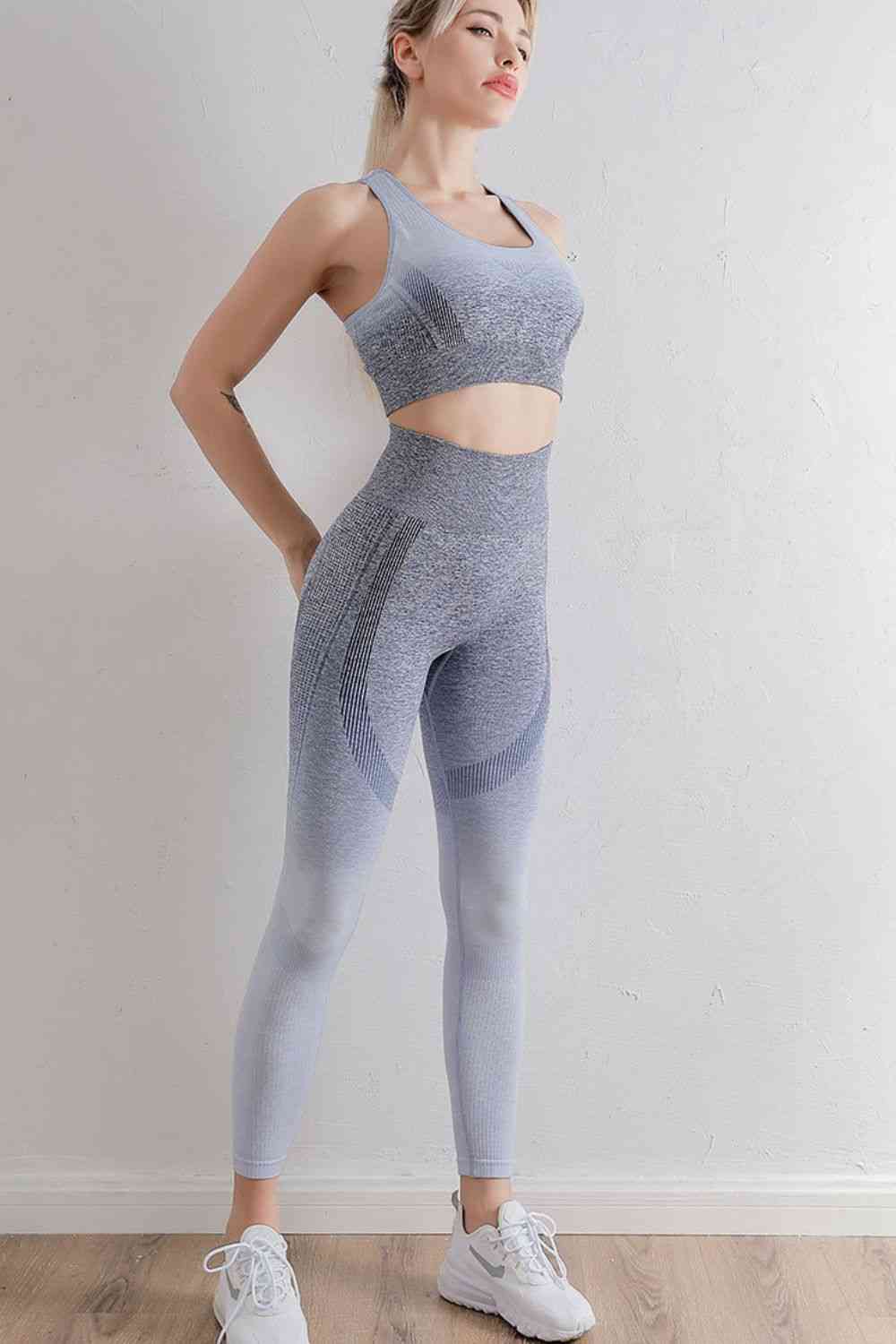 Gradient Sports Bra and Leggings Set - Charming Charlie