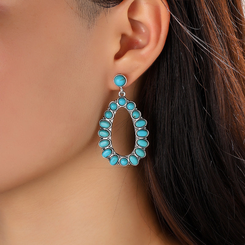 Artificial Turquoise Earrings - Charming Charlie