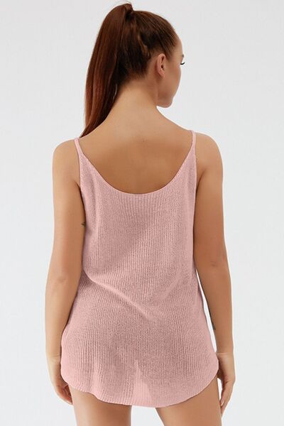 Scoop Neck Spaghetti Strap Knit Cami - Charming Charlie