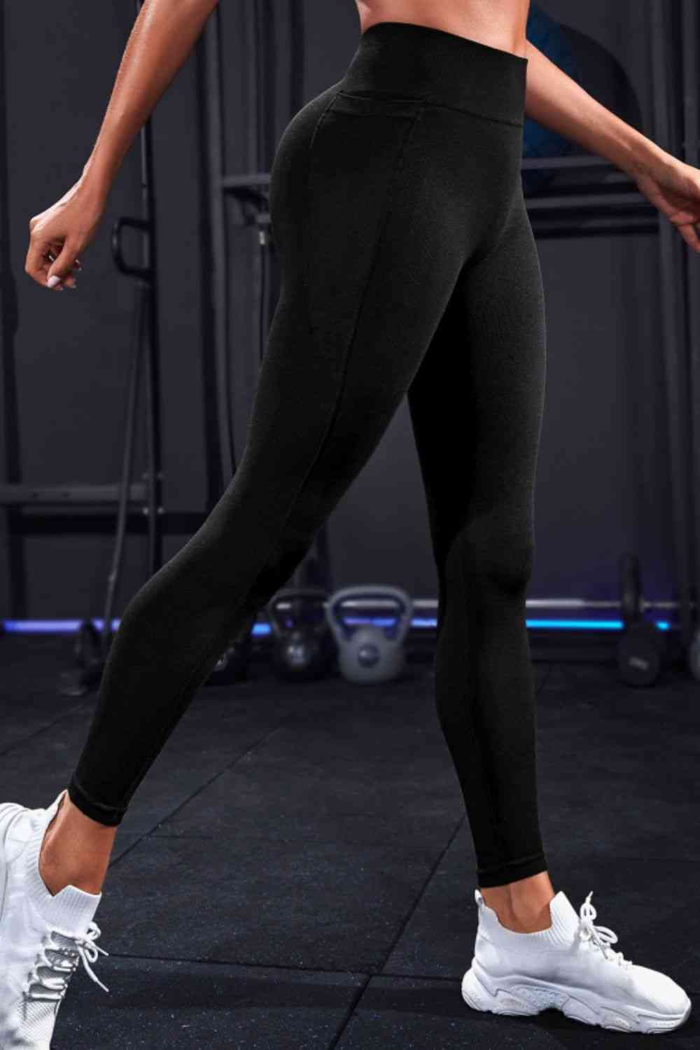 Wide Waistband Sports Leggings - Charming Charlie