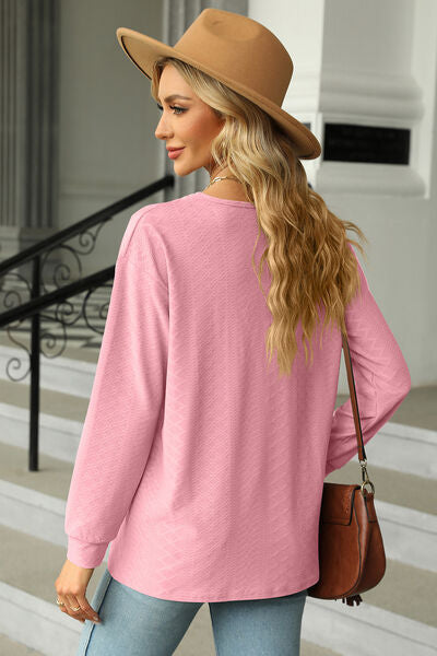 V-Neck Long Sleeve T-Shirt - Charming Charlie