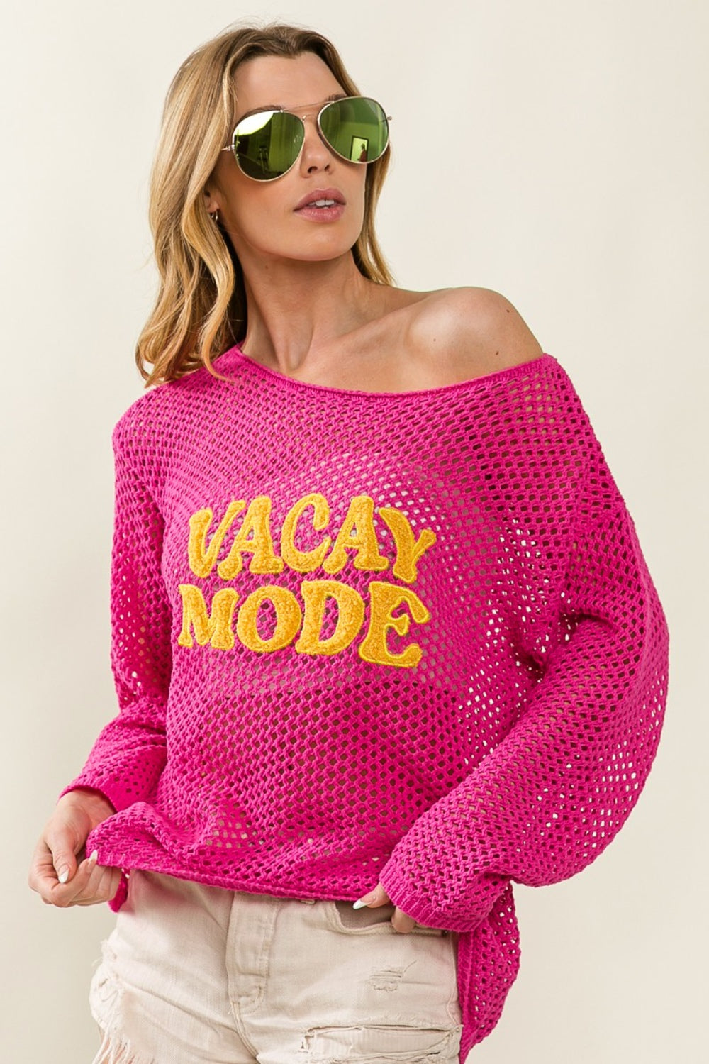 BiBi VACAY MODE Embroidered Knit Cover Up - Charming Charlie