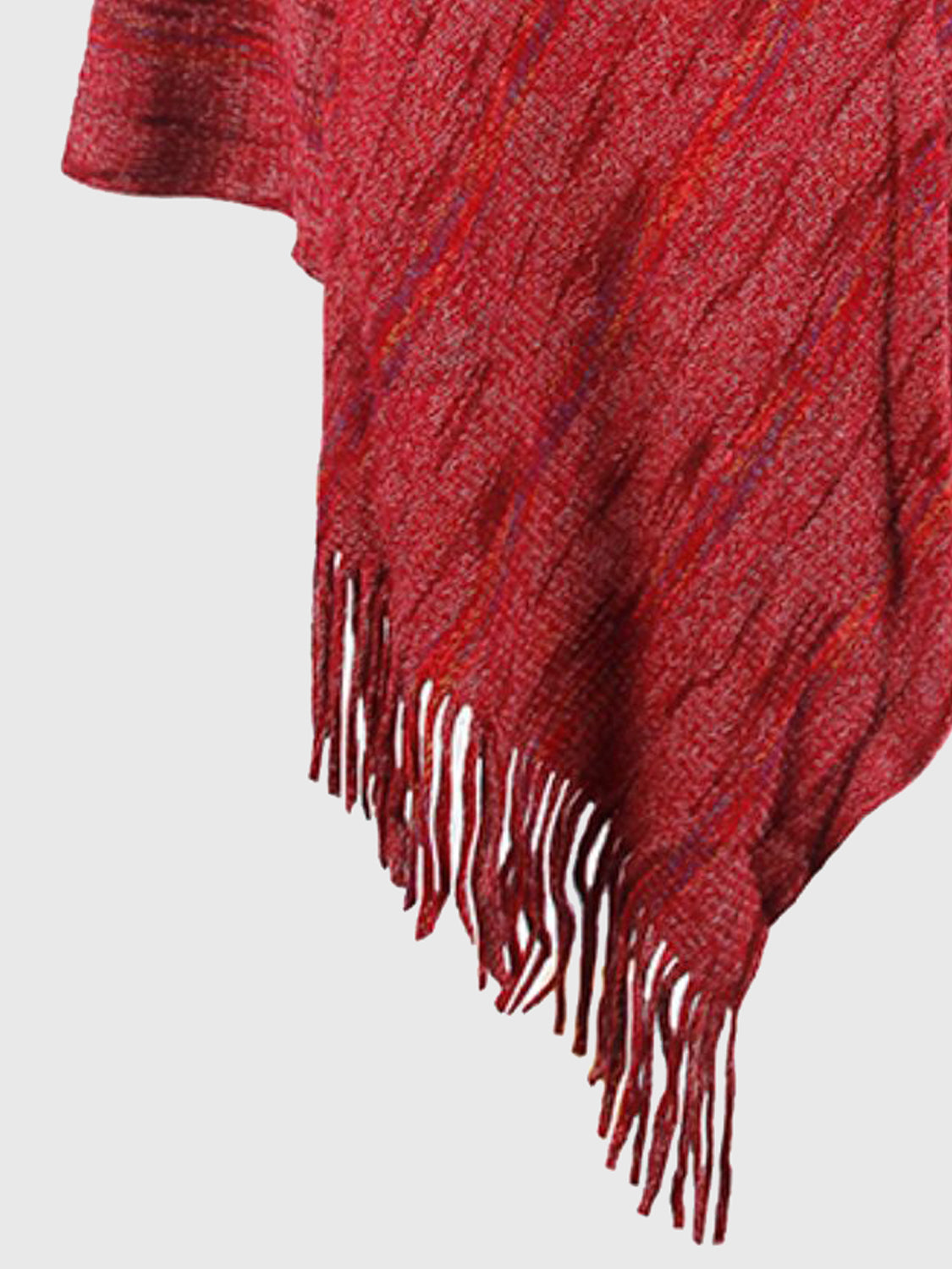 Fringe Hem Hooded Poncho - Charming Charlie