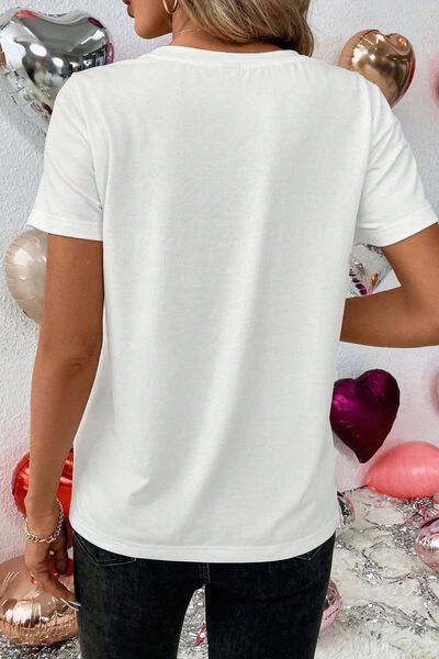XOXO Lip Graphic Round Neck T-Shirt - Charming Charlie