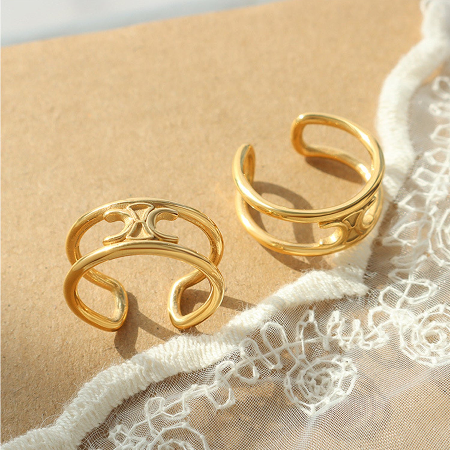 Titanium Steel Double-Layered Ring - Charming Charlie