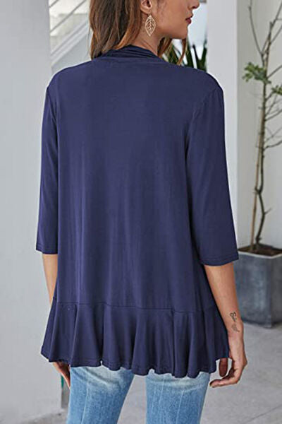 Open Front Three-Quarter Sleeve Cardigan - Charming Charlie